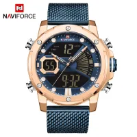 NAVIFORCE NF9172 Men Watch Quartz Digital Male Clock Military Sport Stainless Steel Top Brand Luxury Man Wristwatch